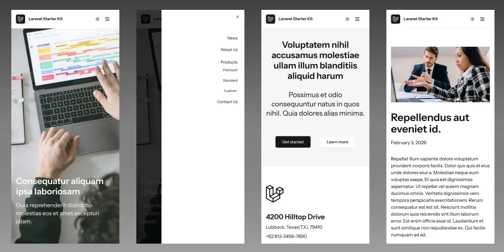 mobile screen view