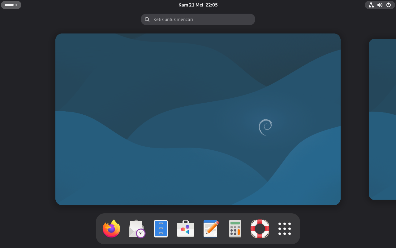 debian dengan lingkungan desktop GNOME