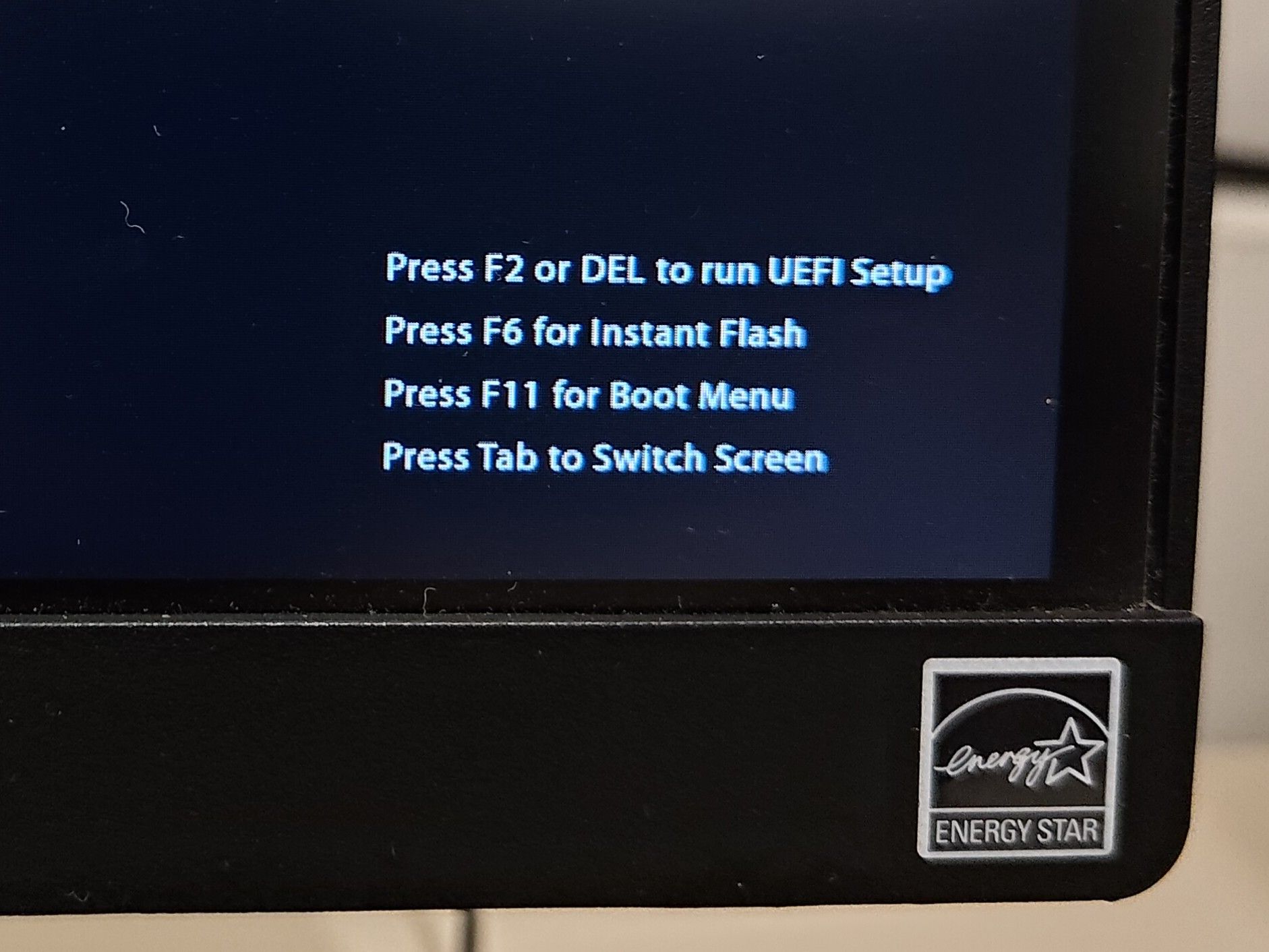 pilihan menu boot