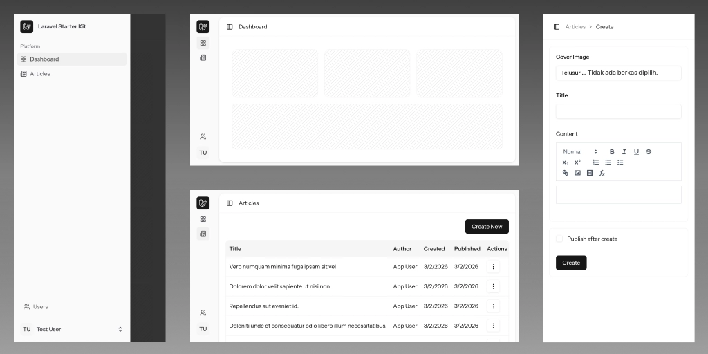 screenshot of logged in user pages in mobile