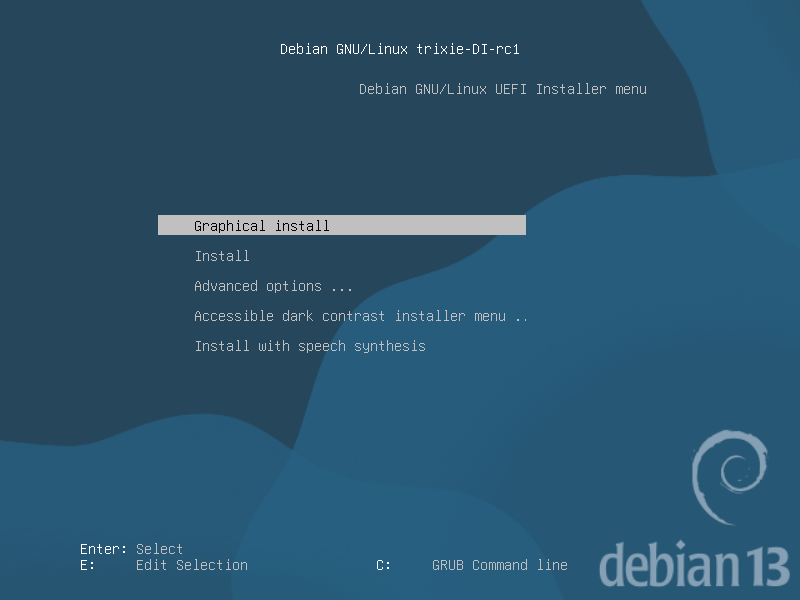 pilih cara memasang debian