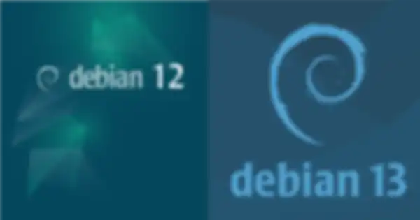 ilustrasi debian 12 dan debian 13
