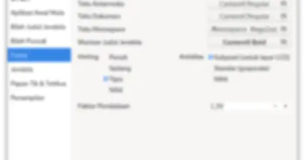 pengaturan fonta pada aplikasi oprekan GNOME
