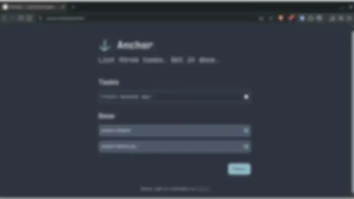 anchor with dark color scheme