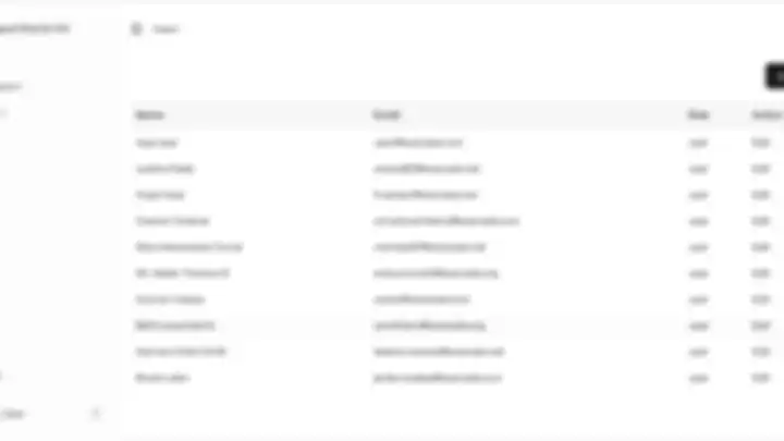 screenshot of user management page