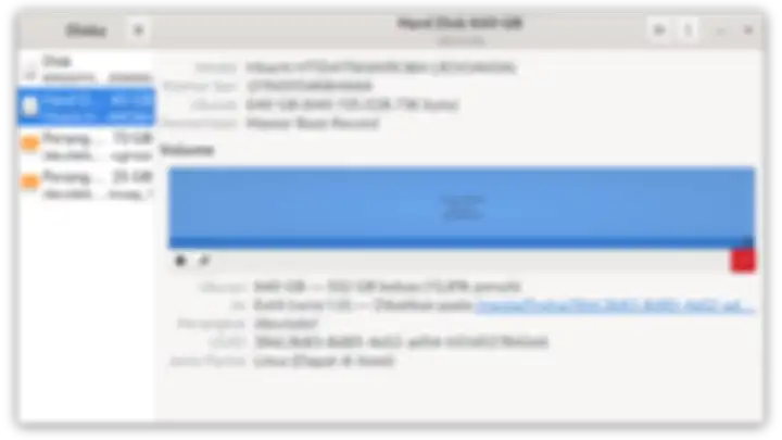aplikasi diska menunjukkan informasi tentang hard disk