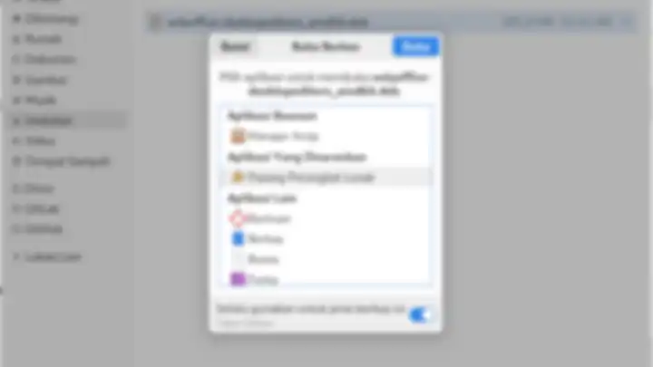 buka berkas .deb dengan pasang perangkat lunak