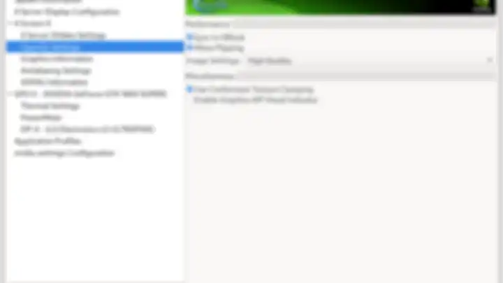 pengaturan kualitas gambar NVIDIA X Server Settings