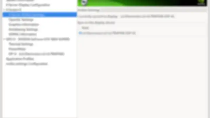 pengaturan monitor NVIDIA X Server Settings