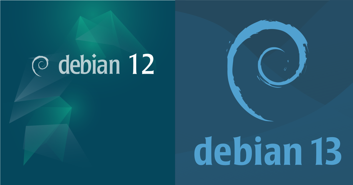 ilustrasi debian 12 dan debian 13